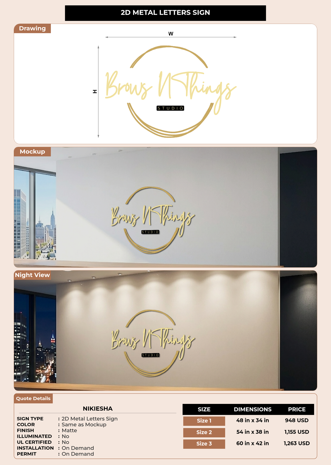 CUSTOM MOCKUP SIGN FOR Nikiesha