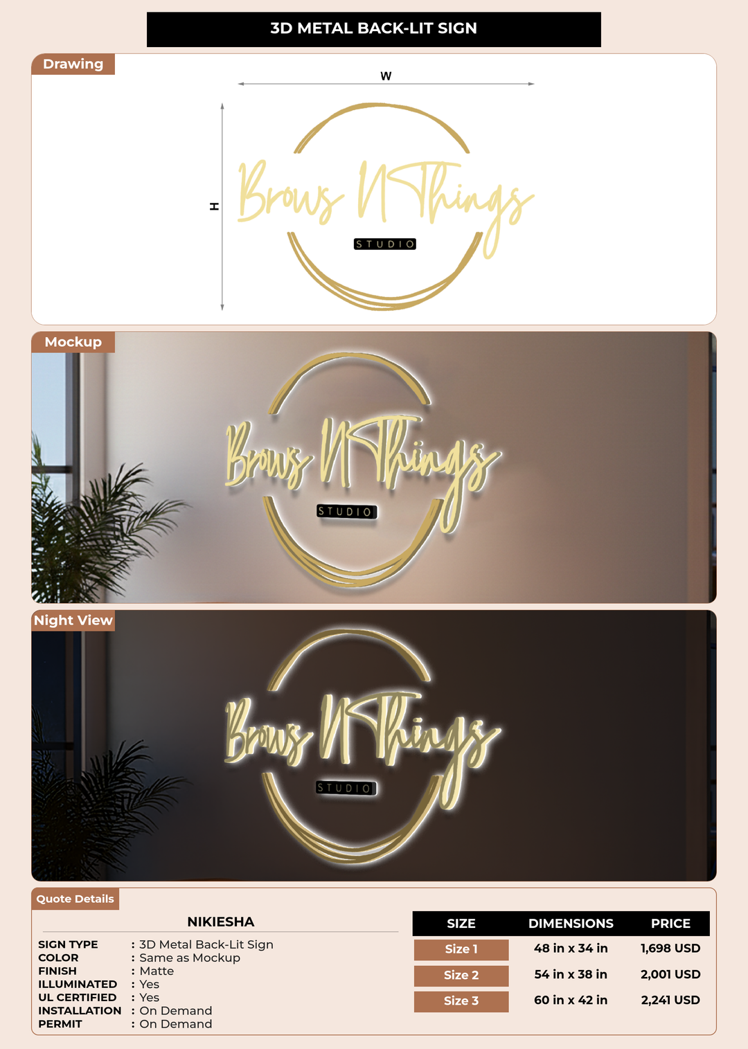 CUSTOM MOCKUP SIGN FOR Nikiesha