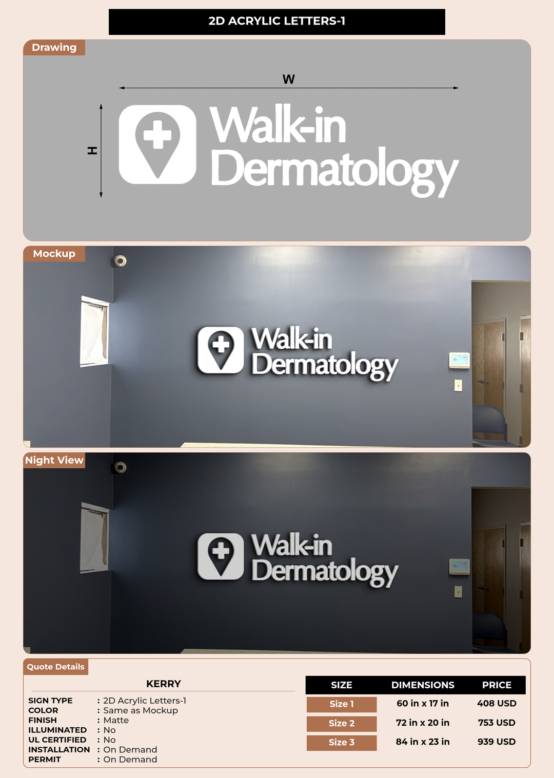 CUSTOM MOCKUP SIGN FOR Kerry