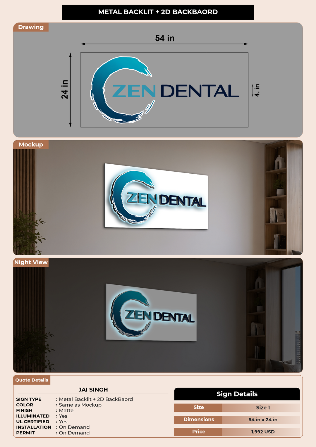 CUSTOM MOCKUP SIGN FOR Jai Singh