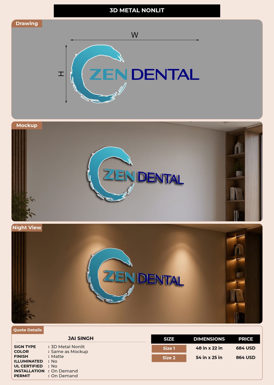CUSTOM MOCKUP SIGN FOR Jai Singh