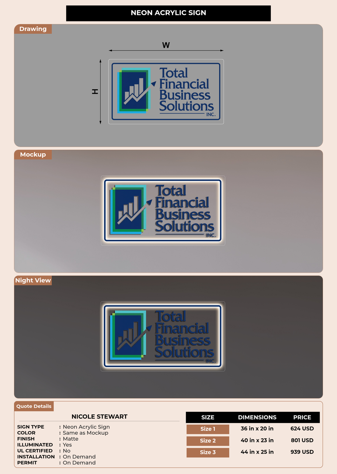 CUSTOM MOCKUP SIGN FOR Nicole Stewart