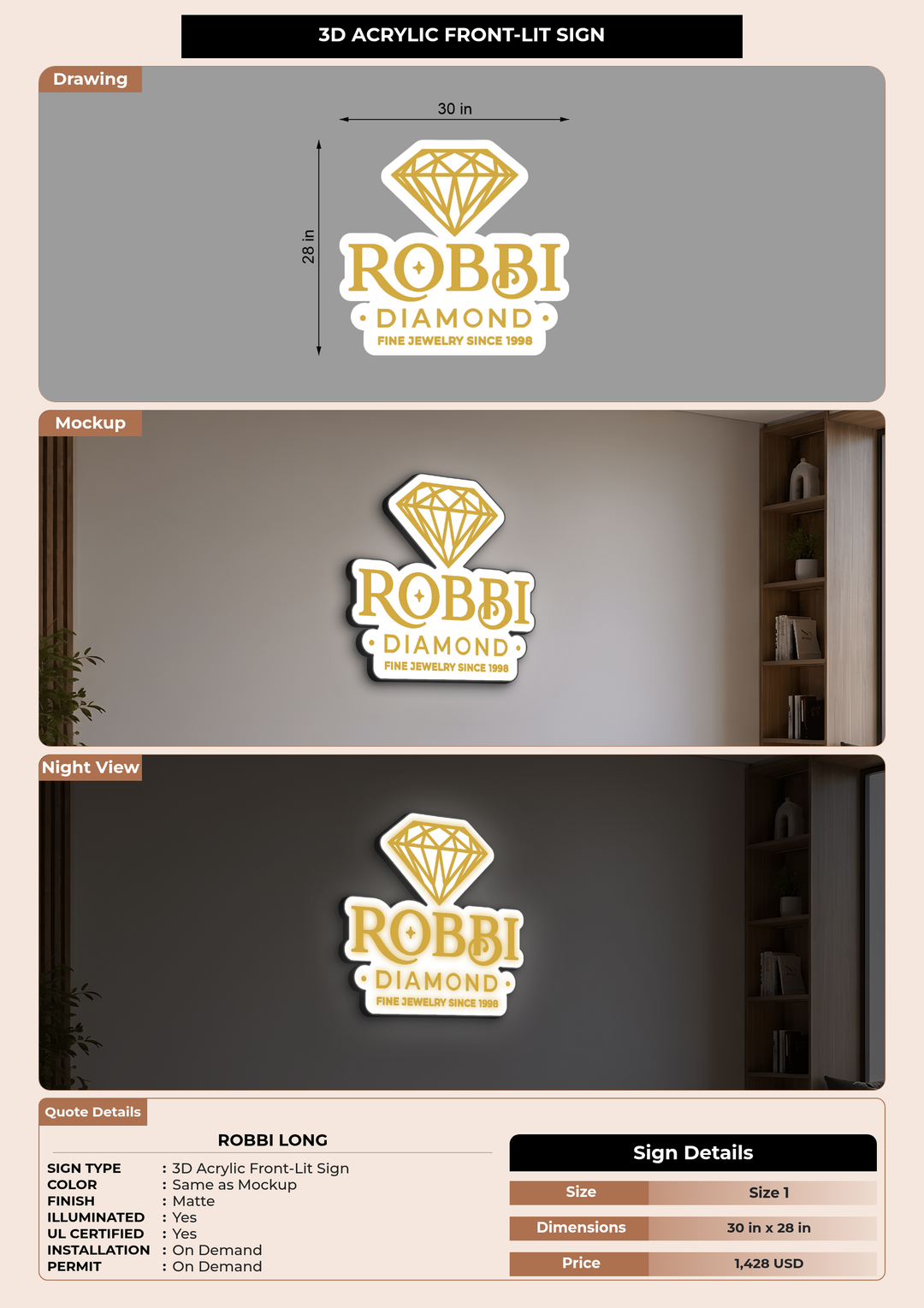 CUSTOM MOCKUP SIGN FOR Robbi Long