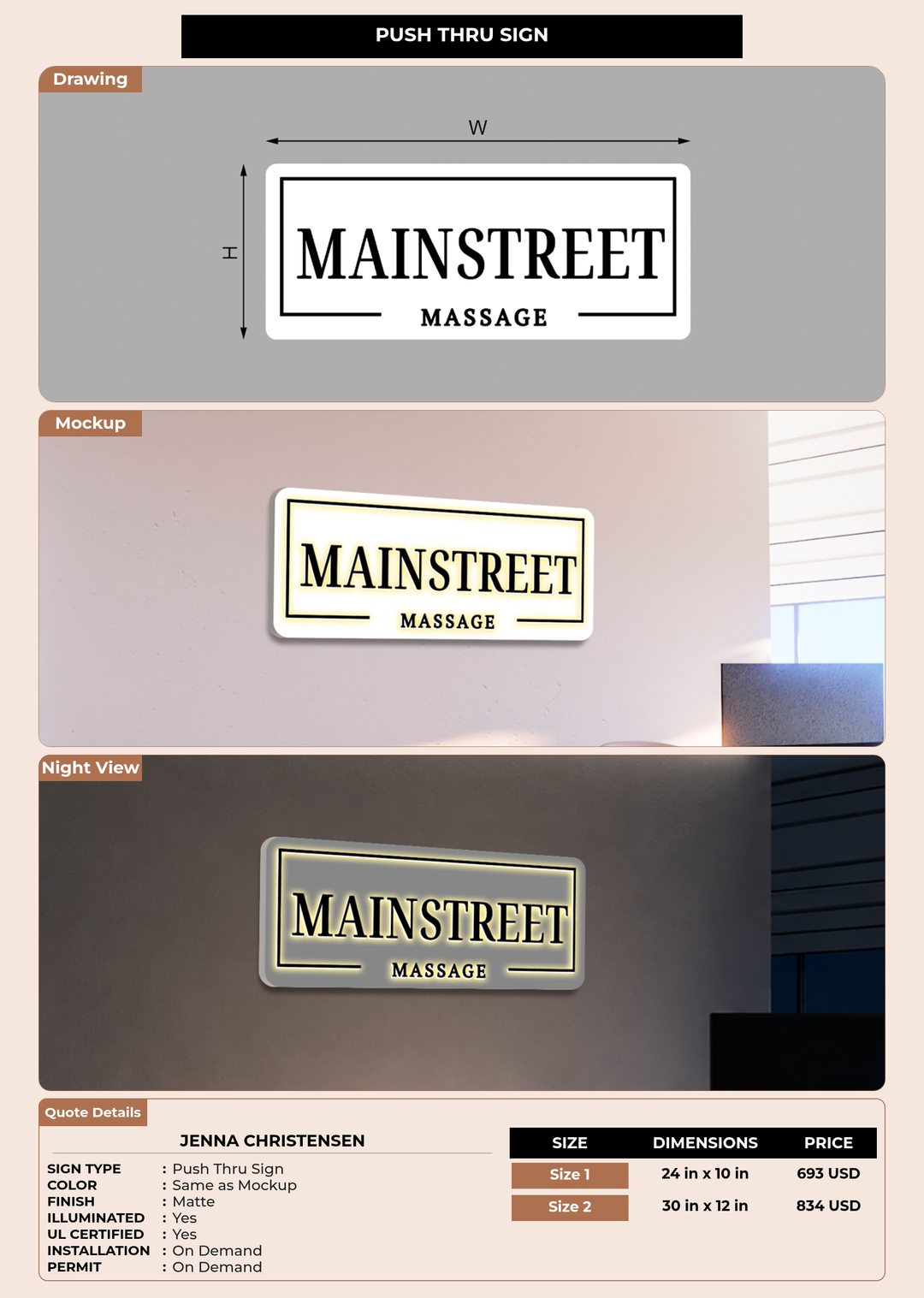CUSTOM MOCKUP SIGN FOR Jenna Christensen