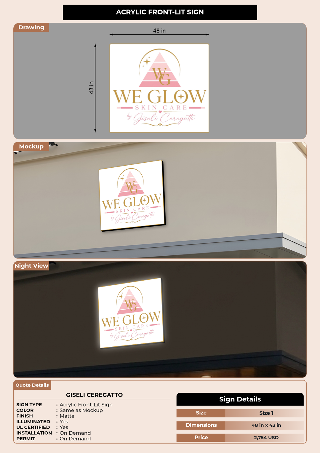 CUSTOM MOCKUP SIGN FOR Giseli Ceregatto