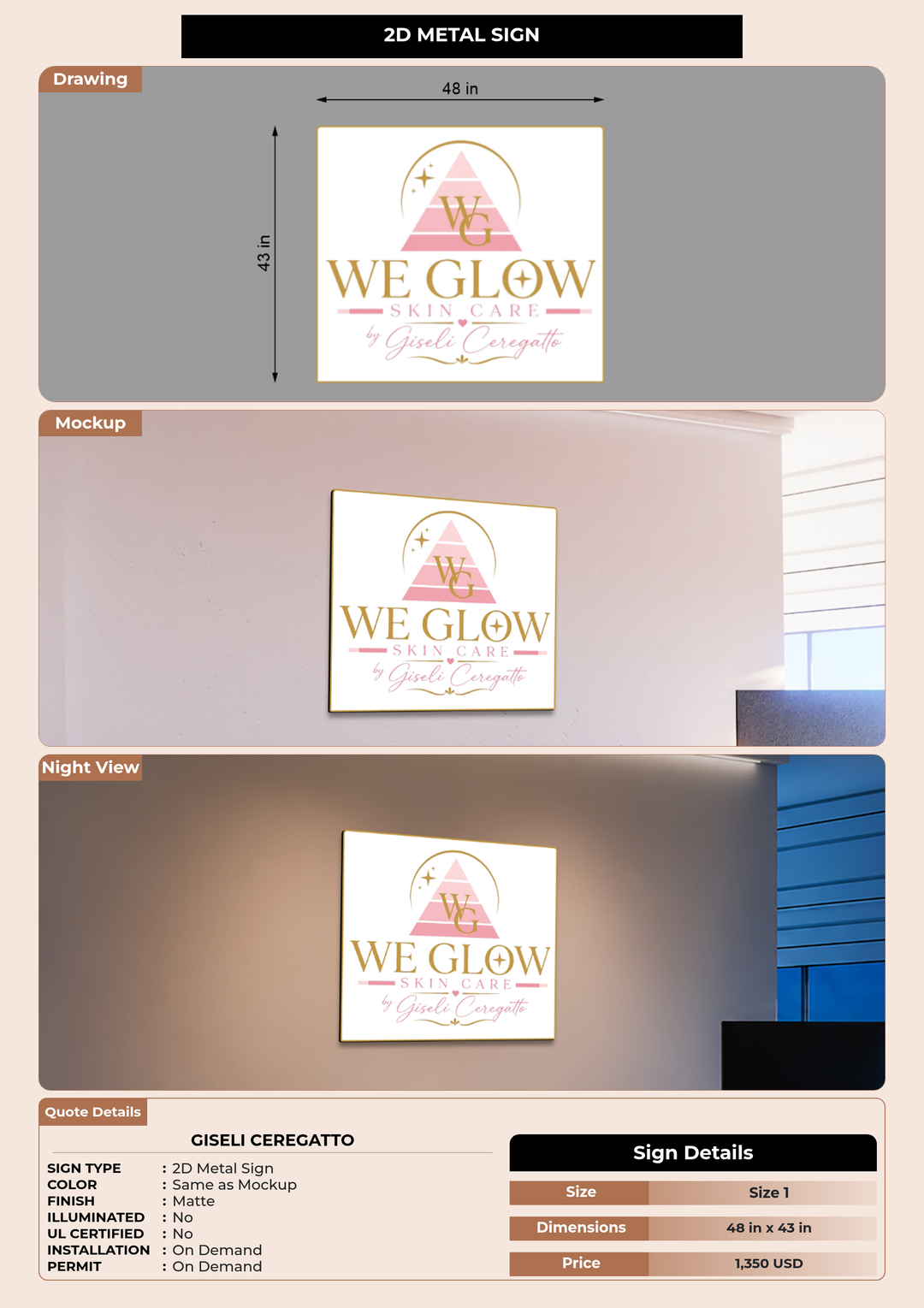 CUSTOM MOCKUP SIGN FOR Giseli Ceregatto