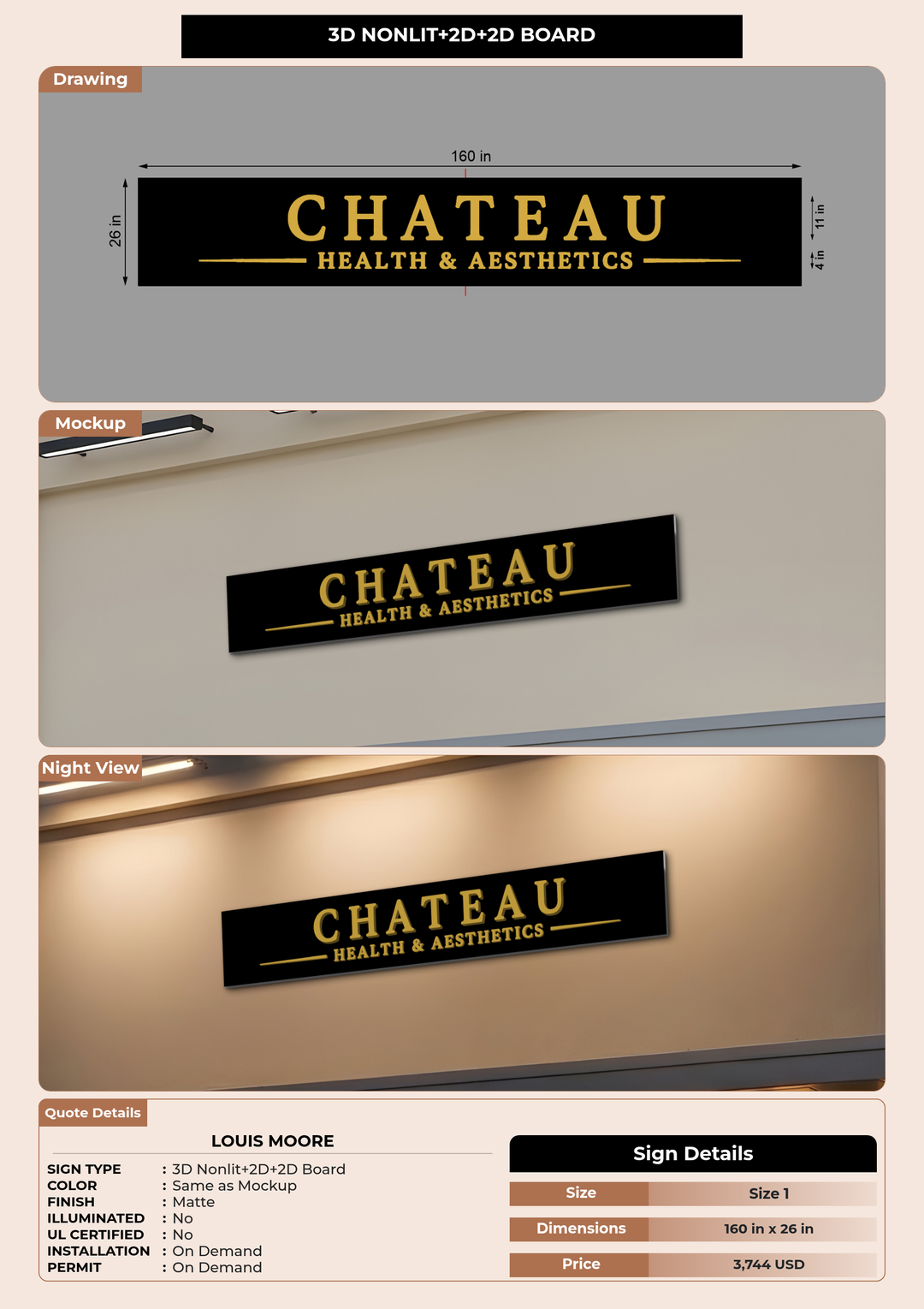 CUSTOM MOCKUP SIGN FOR louis moore
