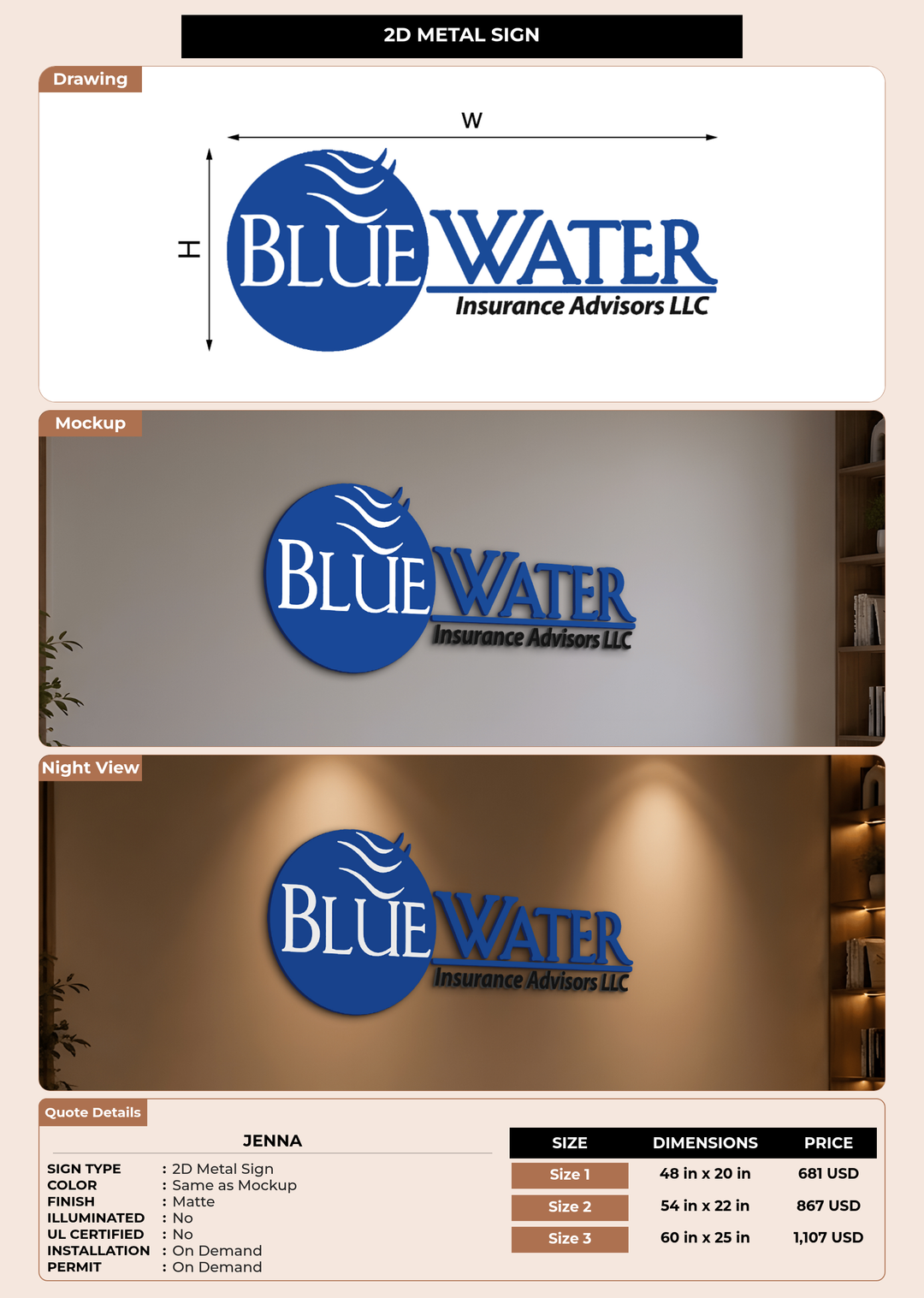 CUSTOM MOCKUP SIGN FOR Jenna