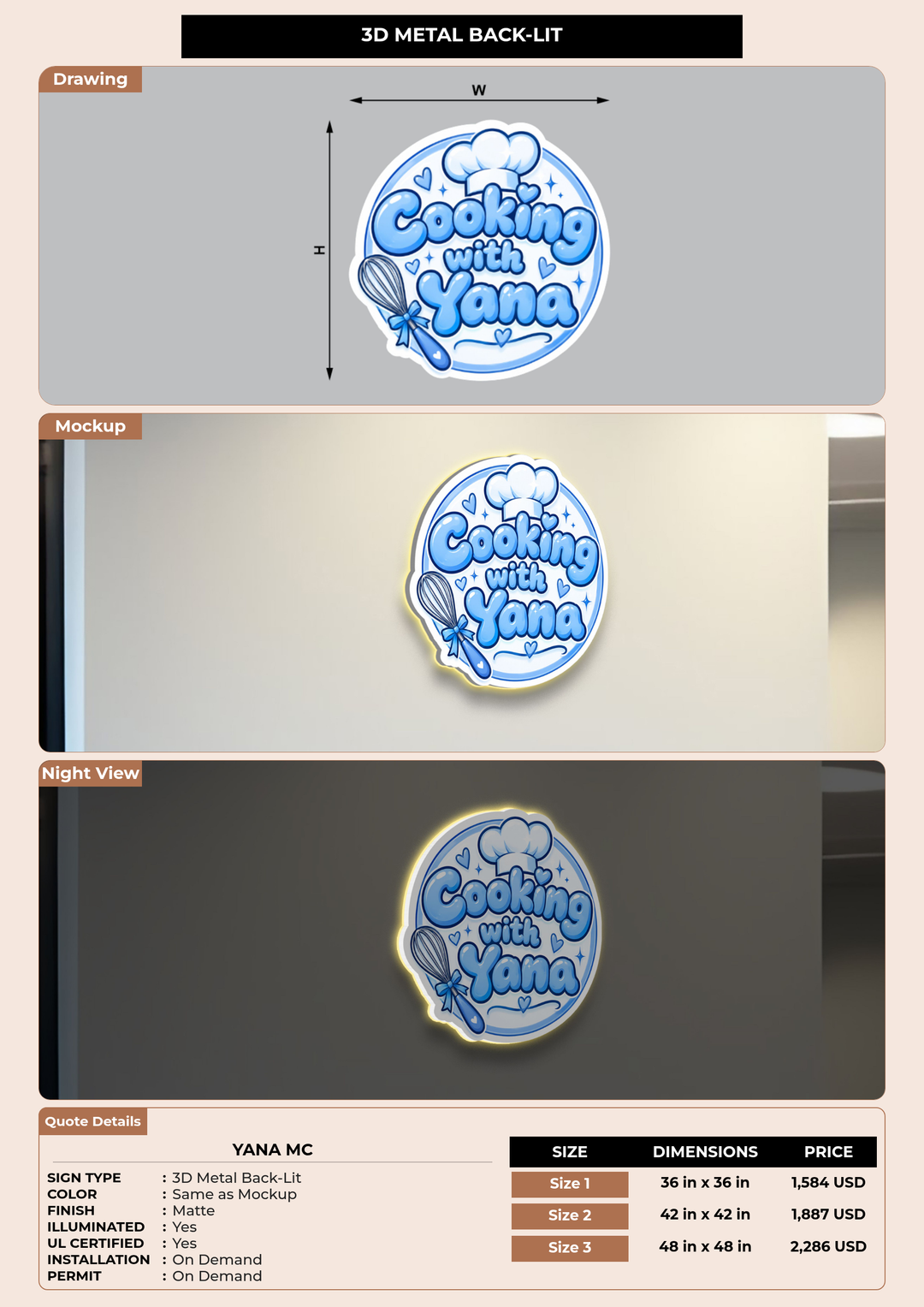 CUSTOM MOCKUP SIGN FOR Yana Mc