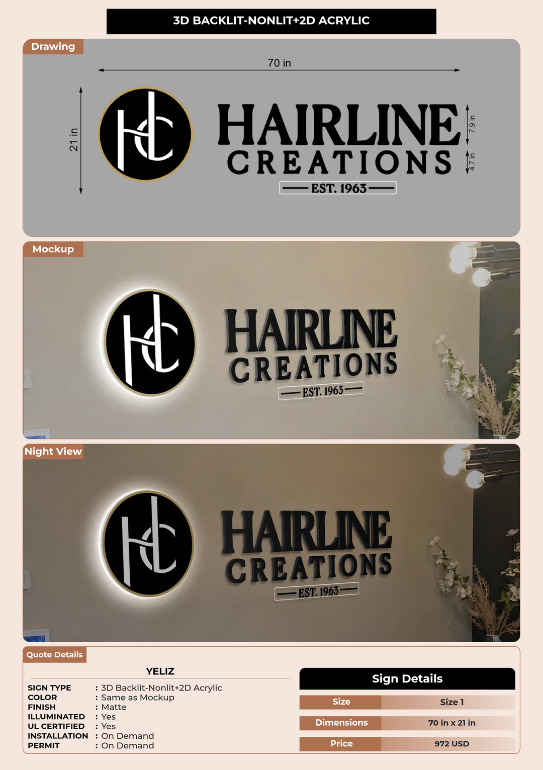 CUSTOM MOCKUP SIGN FOR Yeliz