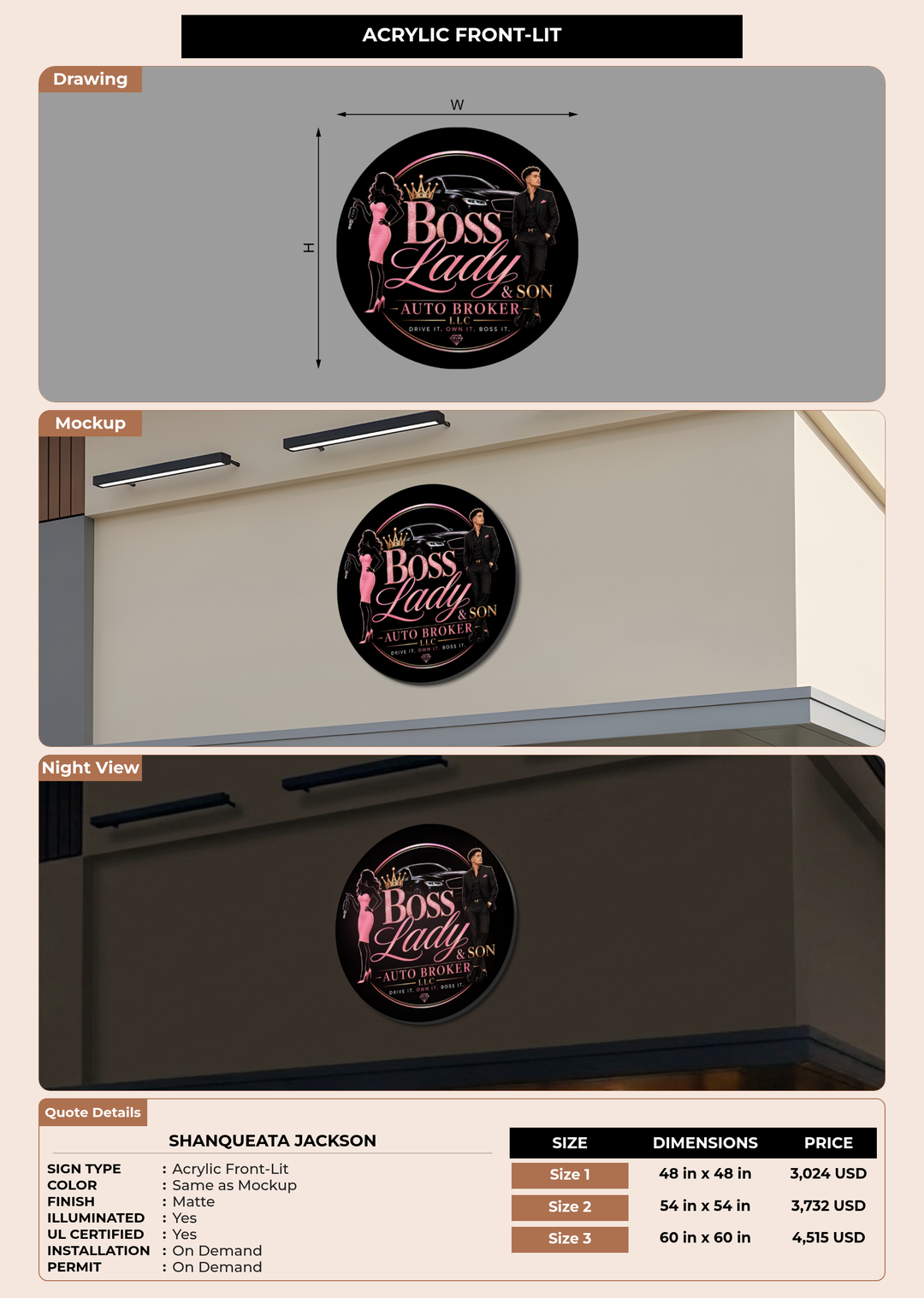 CUSTOM MOCKUP SIGN FOR shanqueata jackson