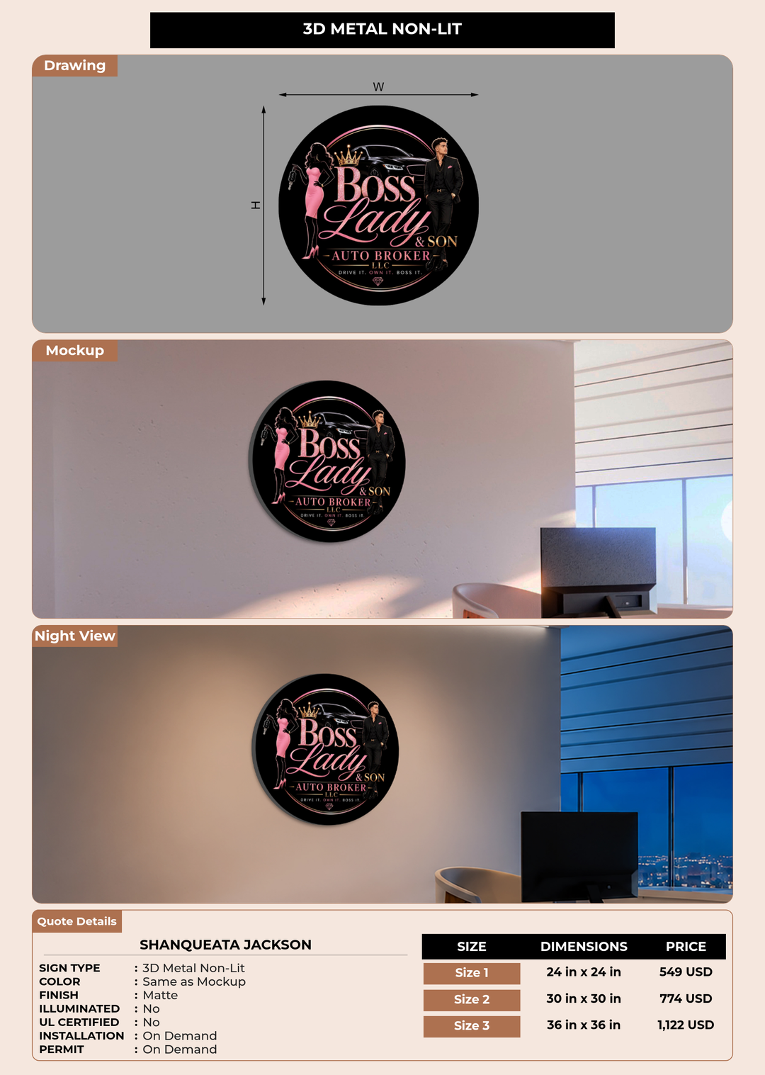 CUSTOM MOCKUP SIGN FOR shanqueata jackson