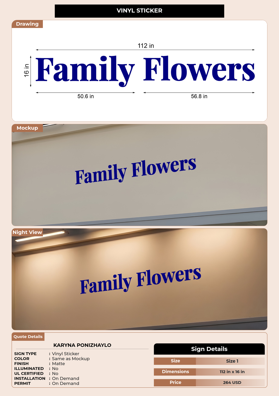 CUSTOM MOCKUP SIGN FOR Karyna Ponizhaylo