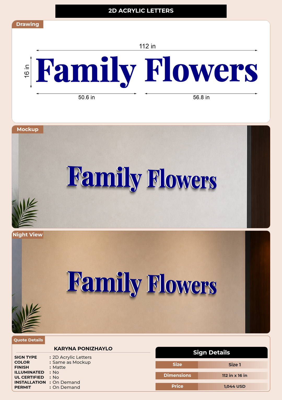 CUSTOM MOCKUP SIGN FOR Karyna Ponizhaylo