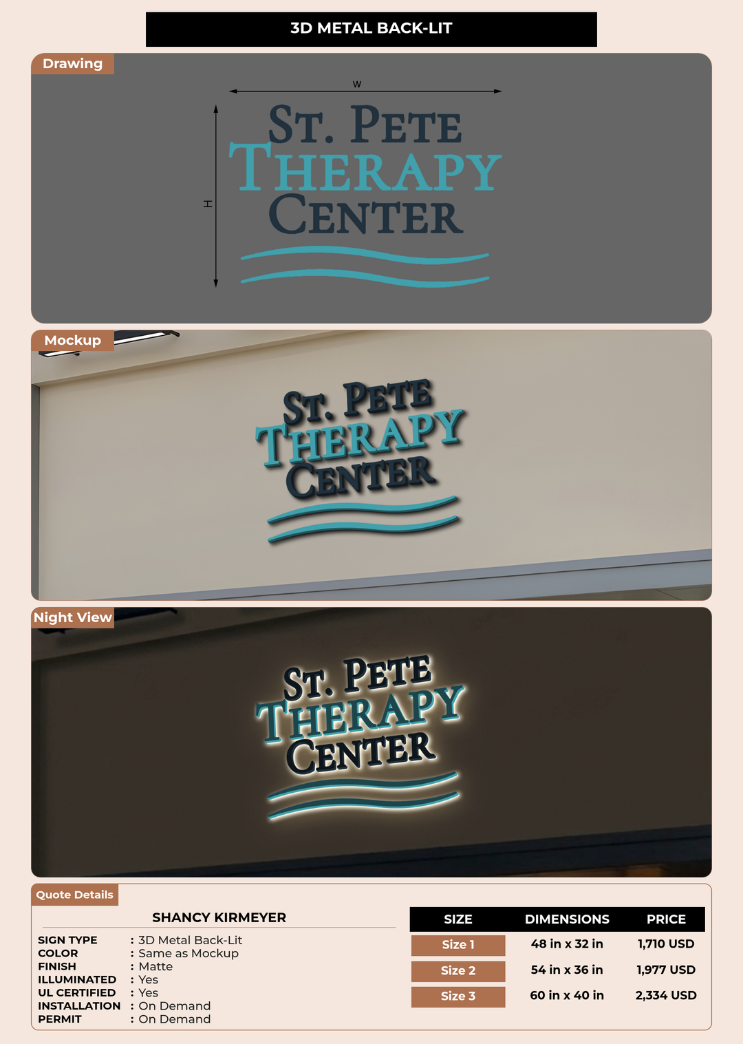 CUSTOM MOCKUP SIGN FOR Shancy Kirmeyer