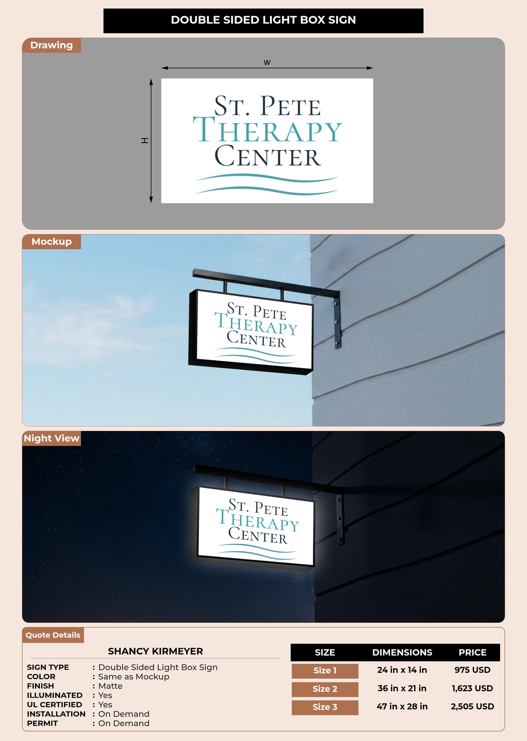 CUSTOM MOCKUP SIGN FOR Shancy Kirmeyer