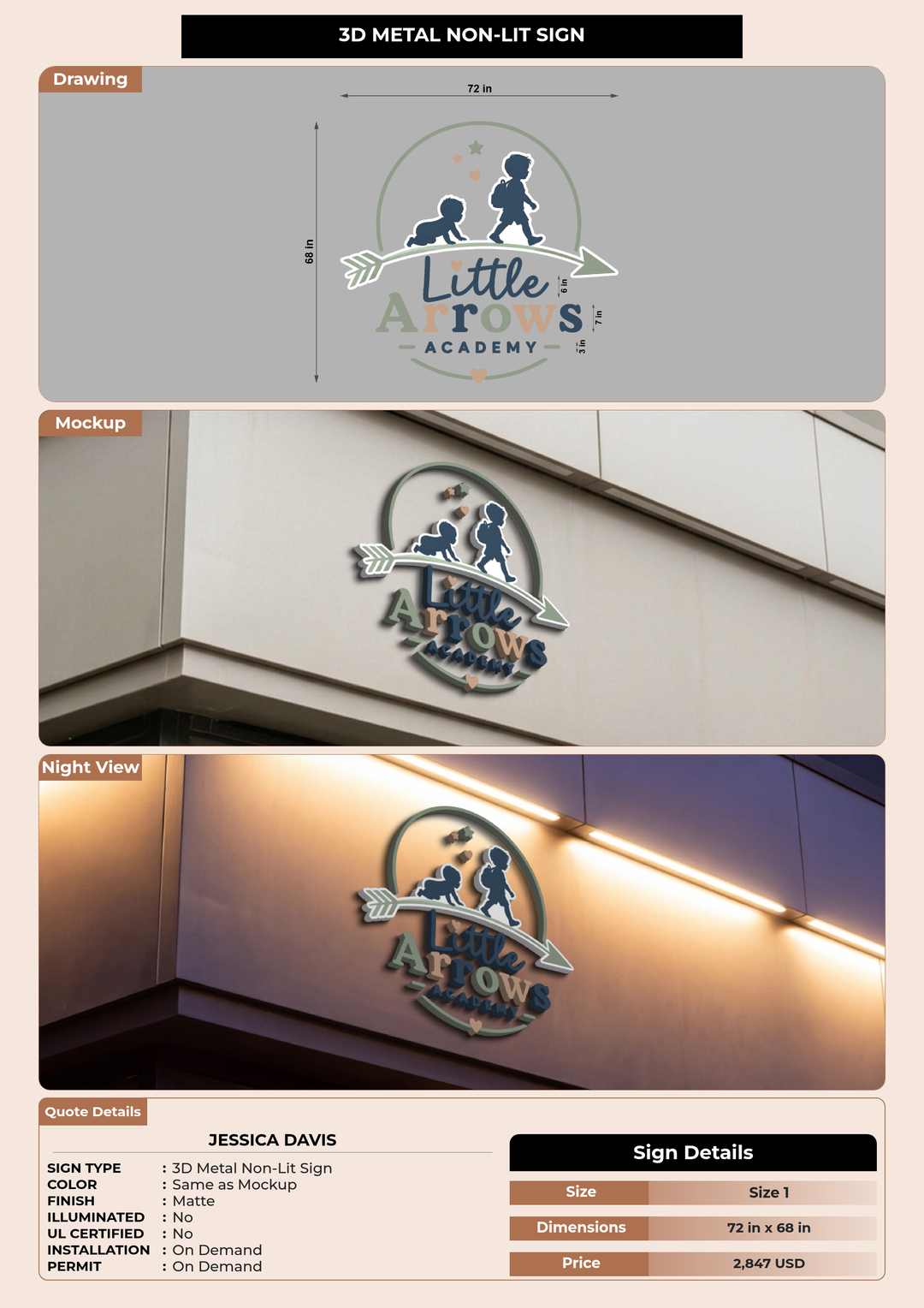 CUSTOM MOCKUP SIGN FOR Jessica Davis