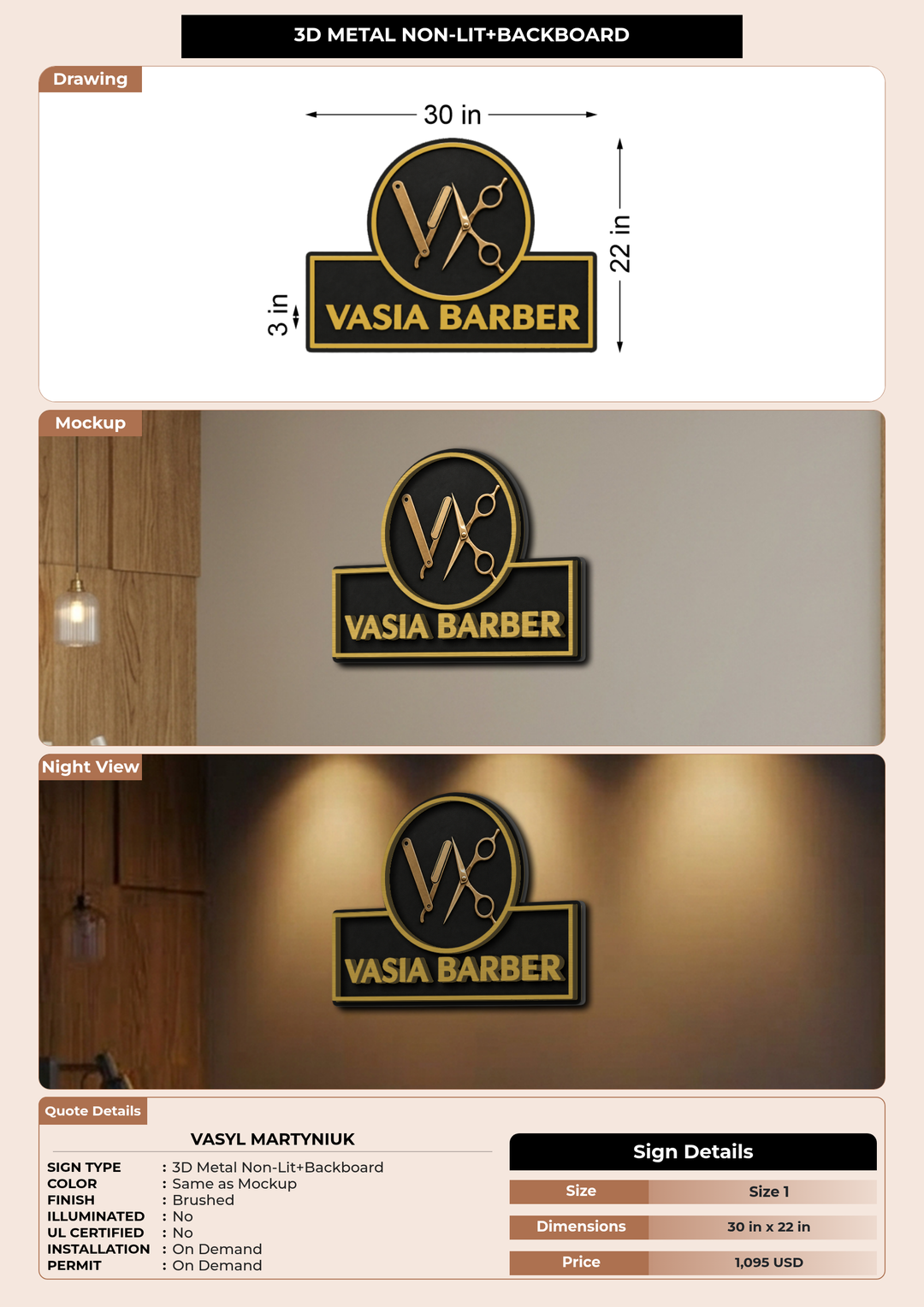 CUSTOM MOCKUP SIGN FOR Vasyl Martyniuk
