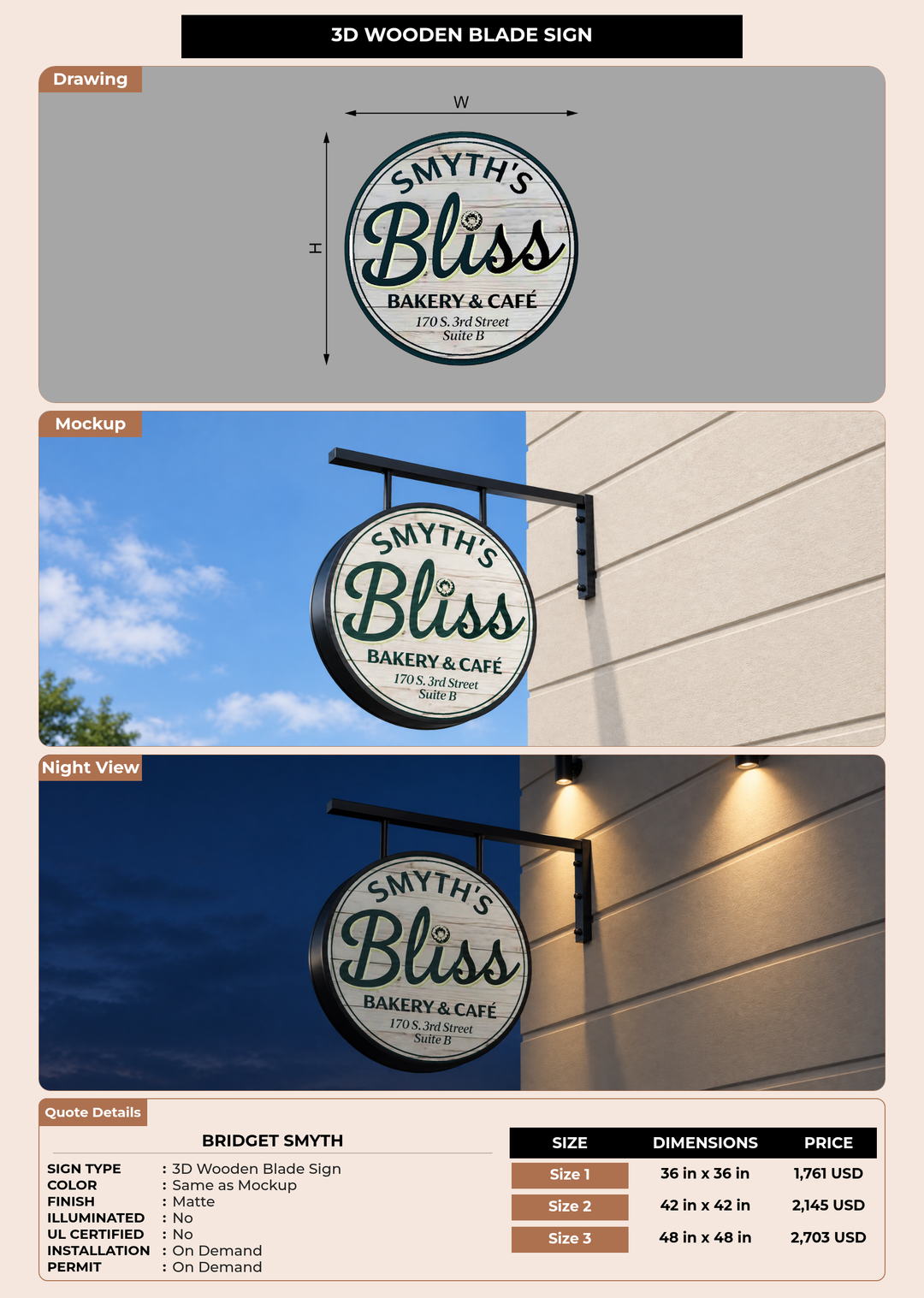 CUSTOM MOCKUP SIGN FOR Bridget Smyth