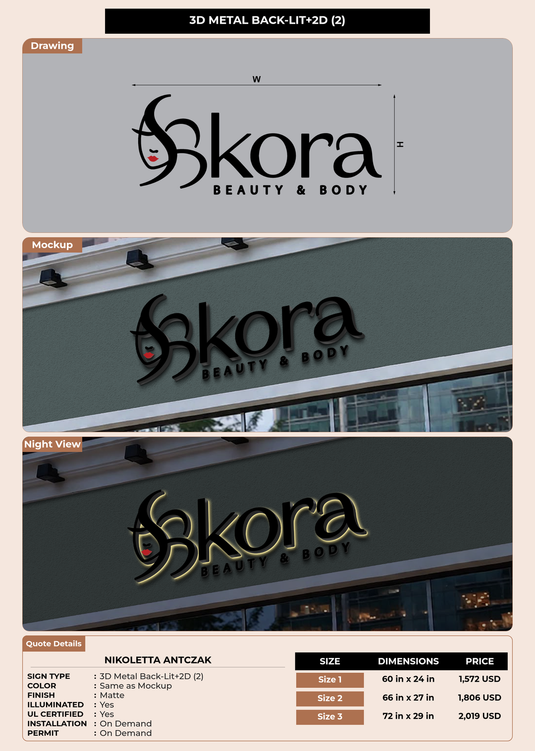 CUSTOM MOCKUP SIGN FOR Nikoletta Antczak