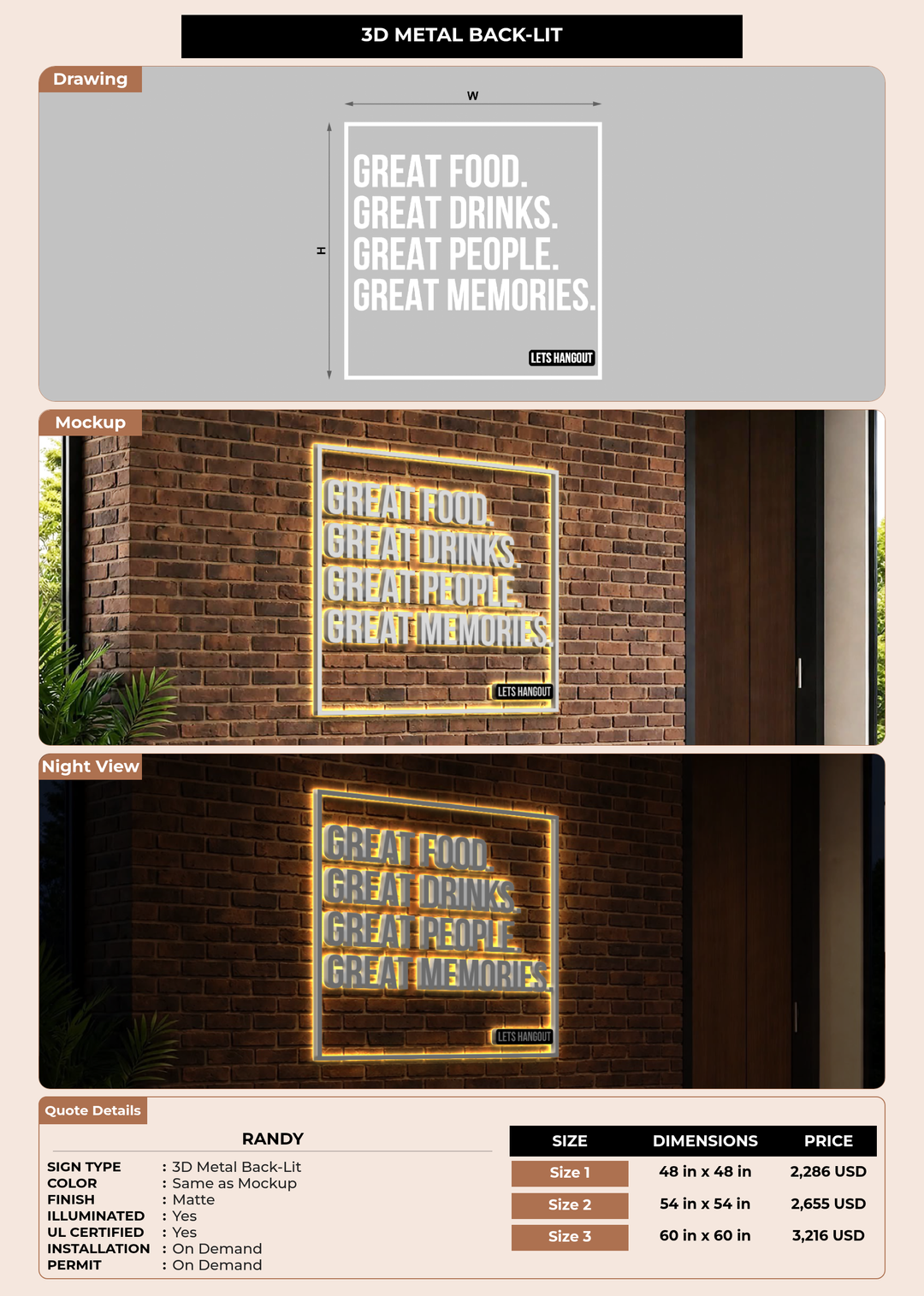 CUSTOM MOCKUP SIGN FOR randy