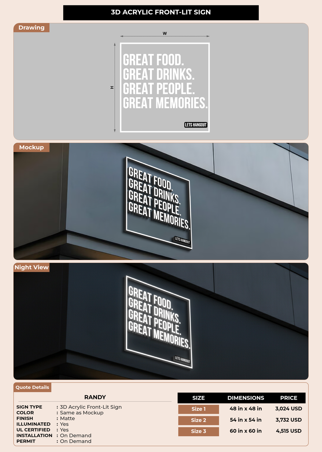 CUSTOM MOCKUP SIGN FOR randy