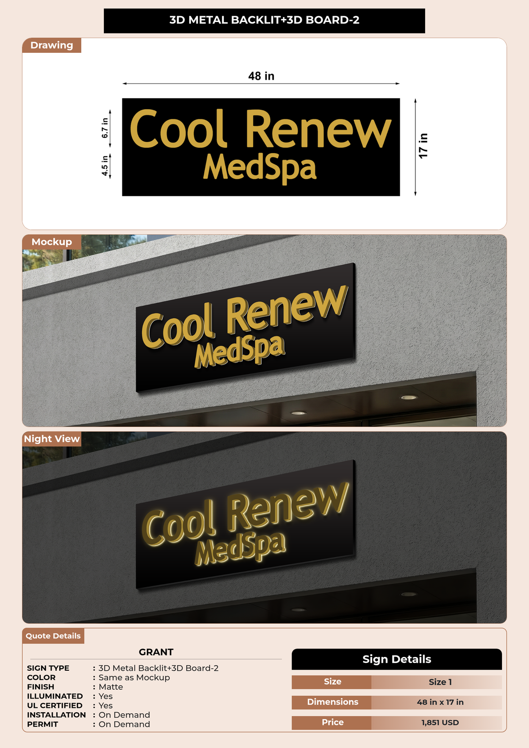 CUSTOM MOCKUP SIGN FOR Grant
