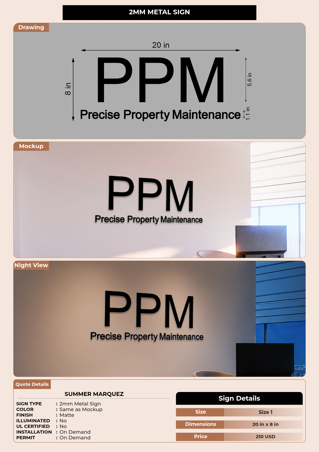 CUSTOM MOCKUP SIGN FOR Summer Marquez