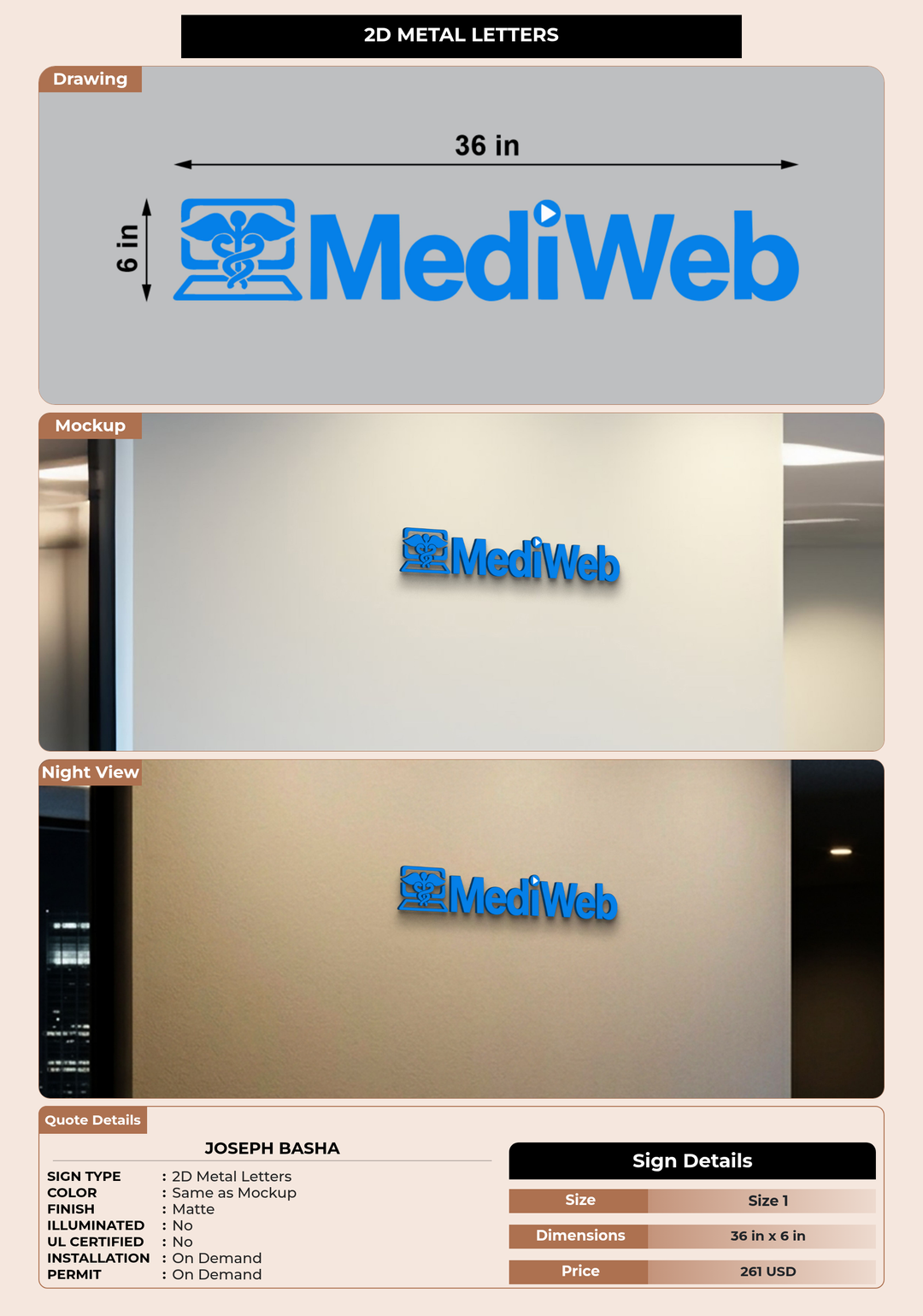 CUSTOM MOCKUP SIGN FOR Joseph Basha