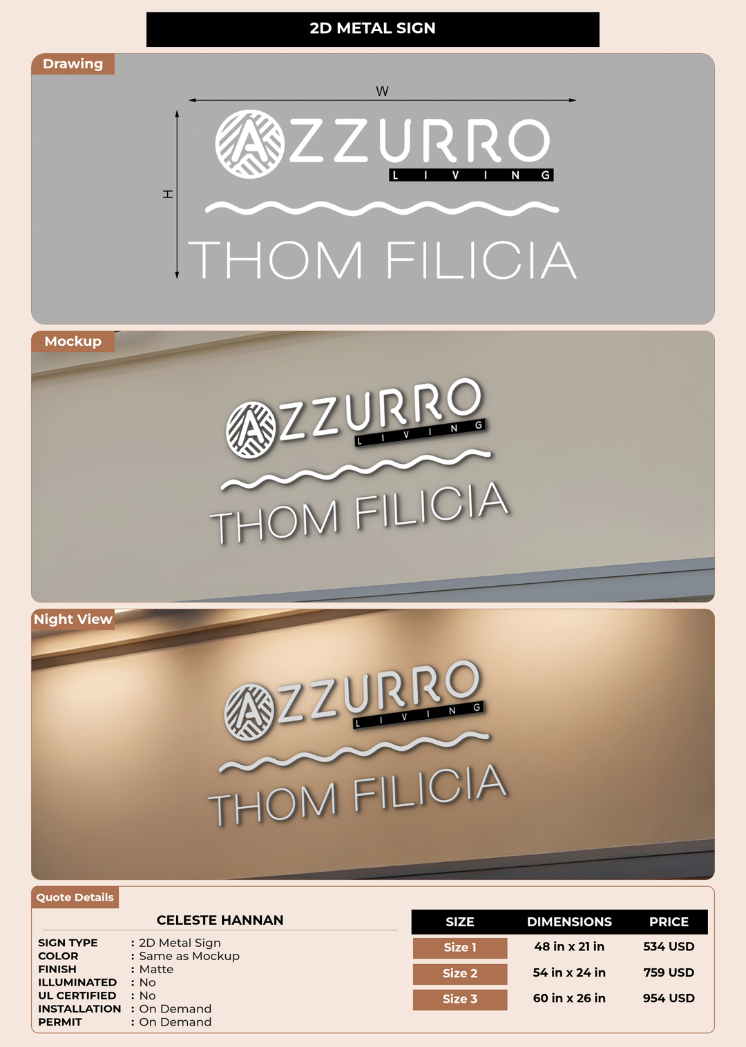 CUSTOM MOCKUP SIGN FOR Celeste Hannan