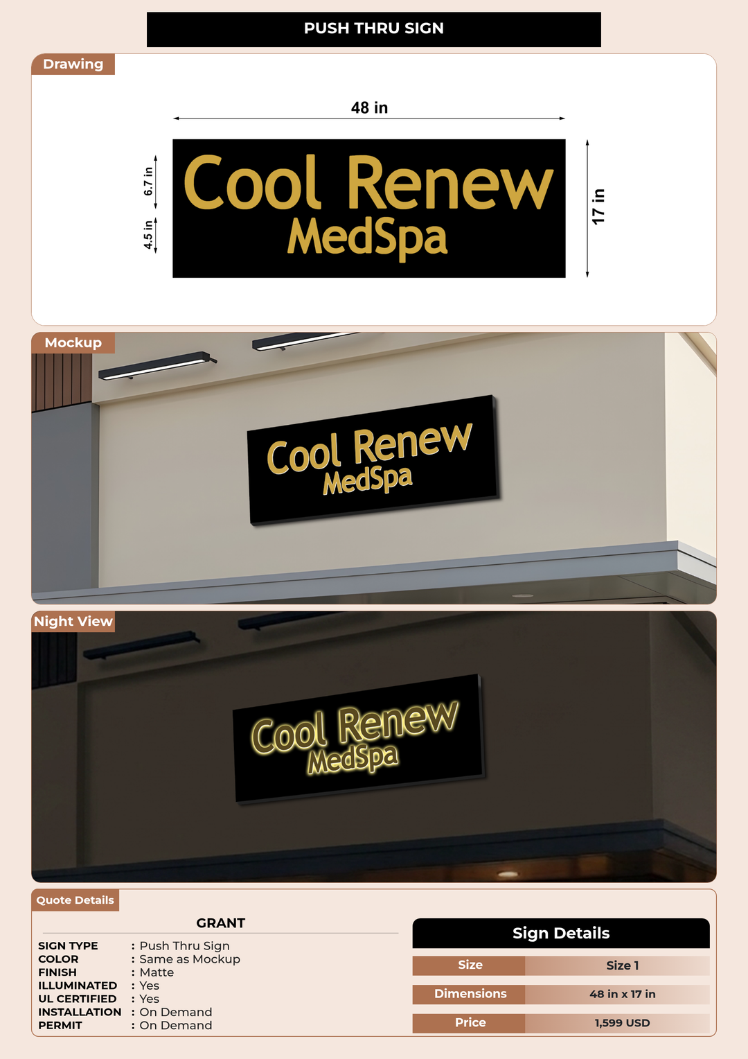 CUSTOM MOCKUP SIGN FOR Grant
