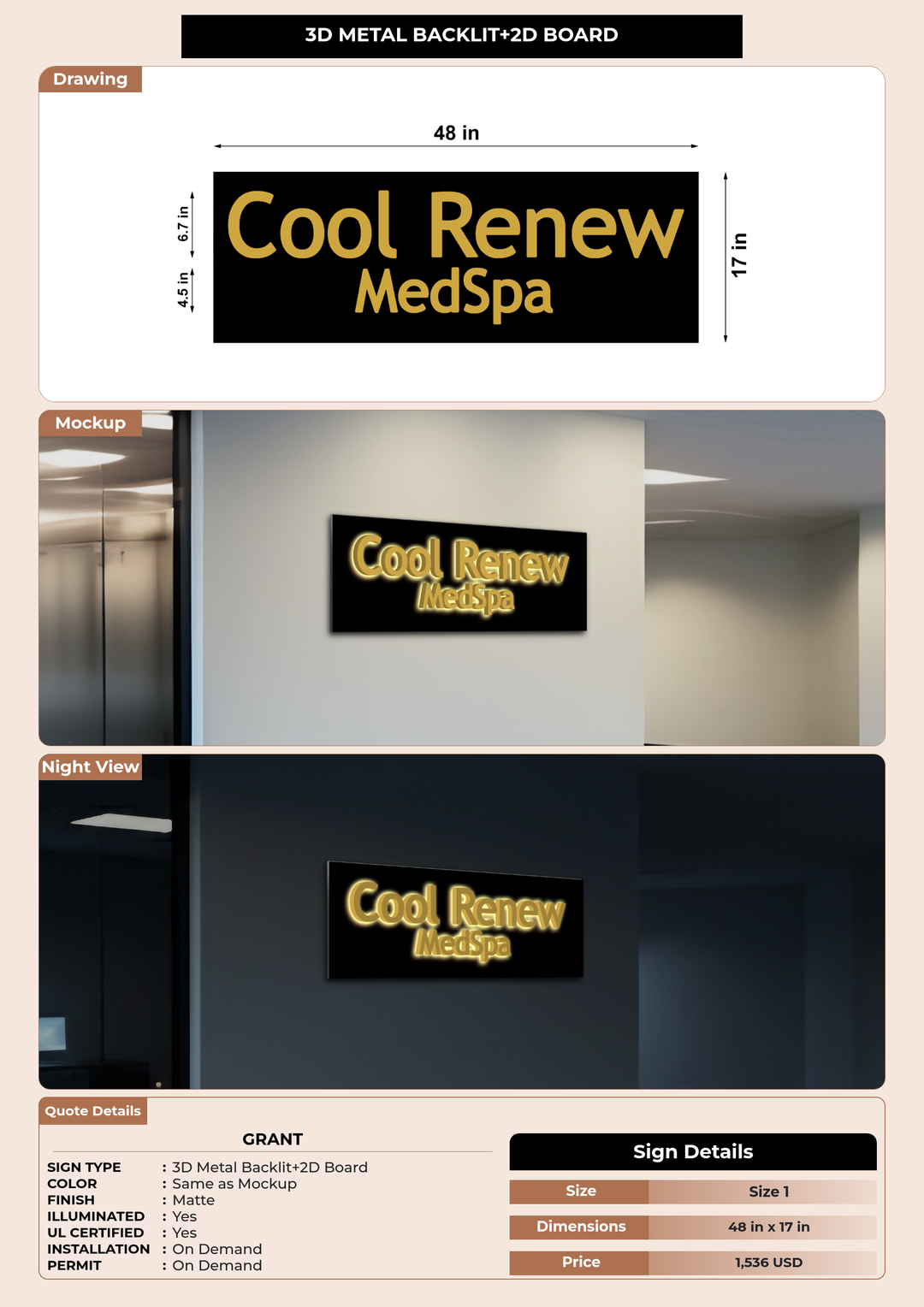 CUSTOM MOCKUP SIGN FOR Grant