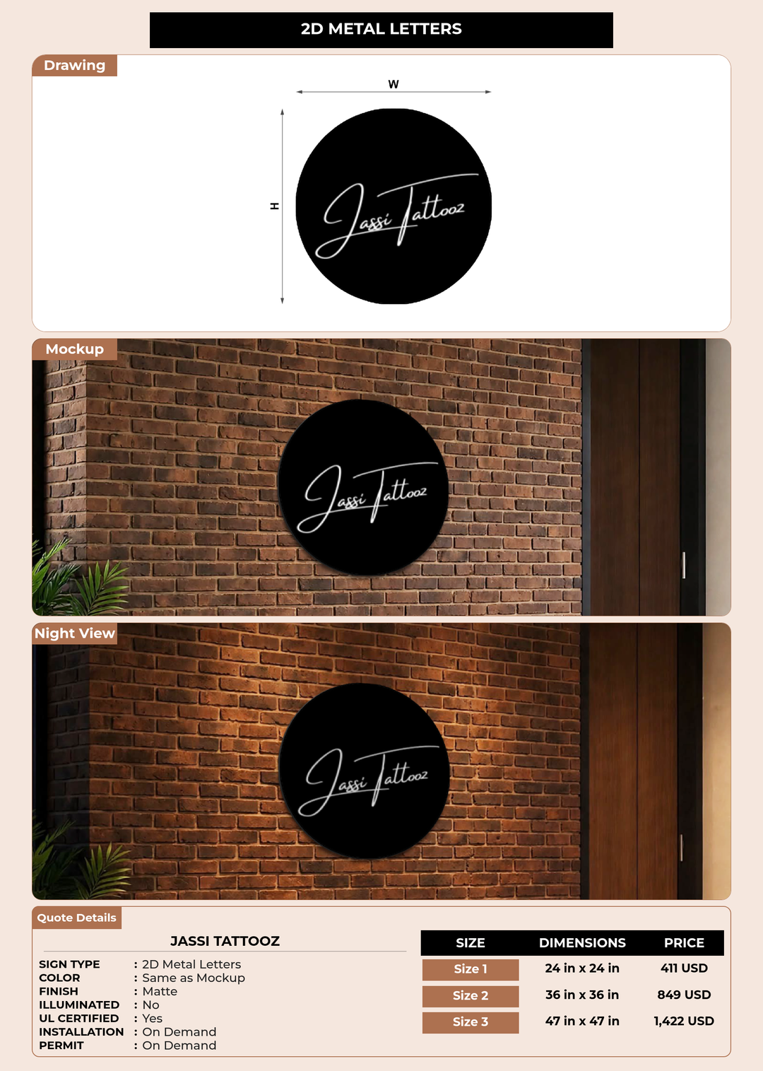 CUSTOM MOCKUP SIGN FOR JASSI TATTOOZ