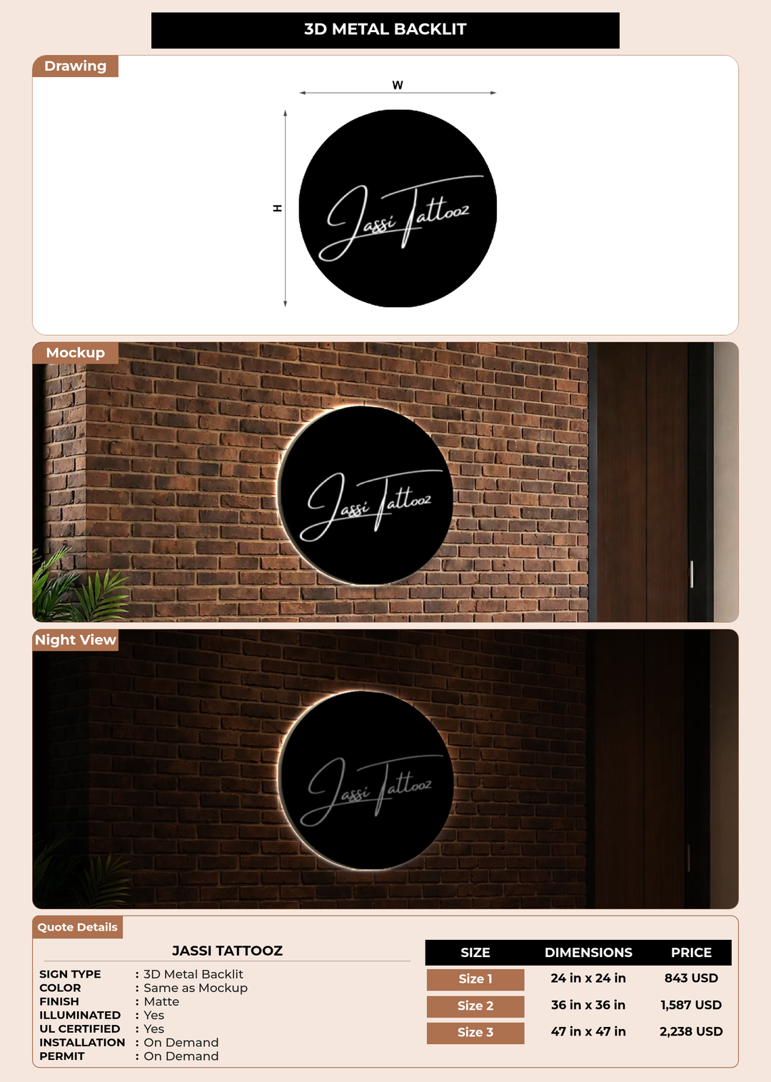 CUSTOM MOCKUP SIGN FOR JASSI TATTOOZ