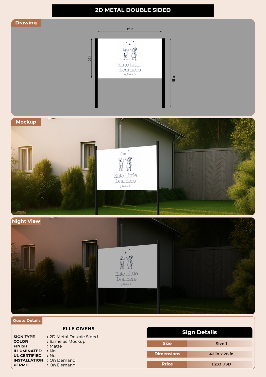 CUSTOM MOCKUP SIGN FOR Elle Givens