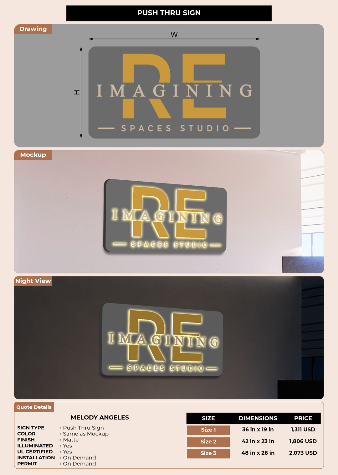 CUSTOM MOCKUP SIGN FOR Melody Angeles