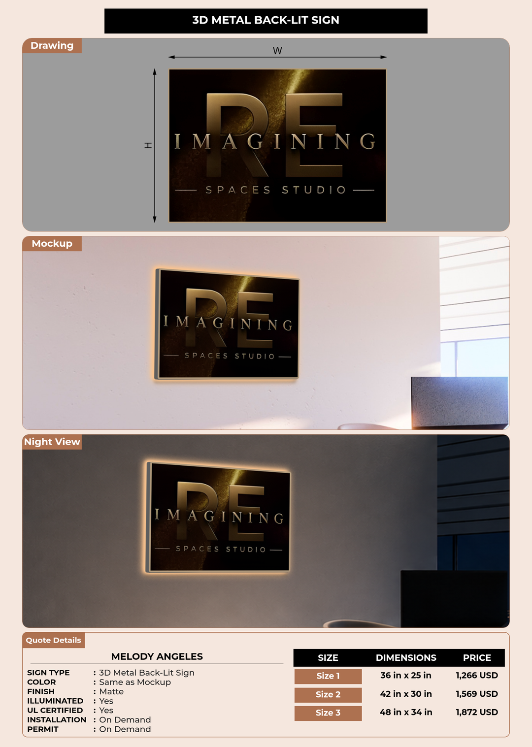 CUSTOM MOCKUP SIGN FOR Melody Angeles