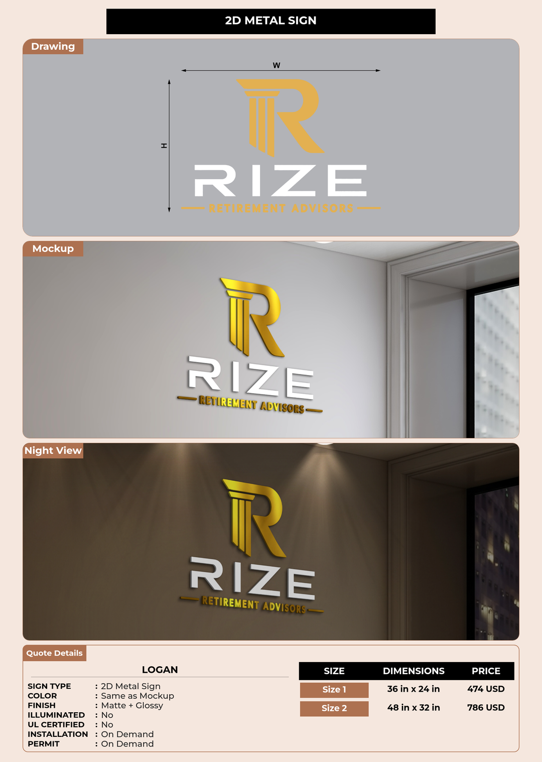 CUSTOM MOCKUP SIGN FOR LOGAN