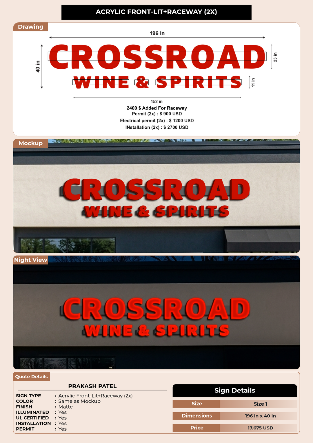 CUSTOM MOCKUP SIGN FOR Prakash Patel