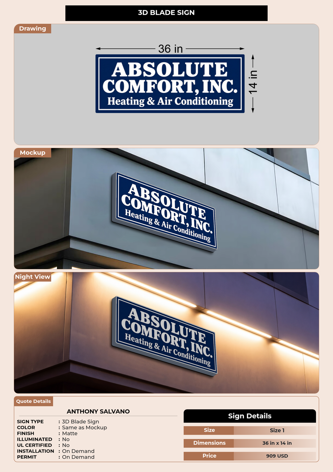 CUSTOM MOCKUP SIGN FOR Anthony Salvano