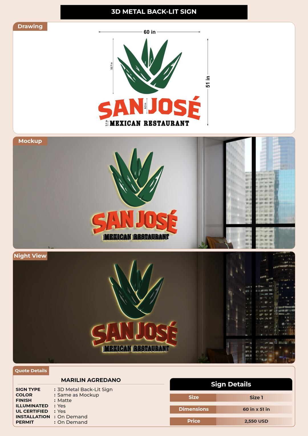 CUSTOM MOCKUP SIGN FOR Marilin Agredano