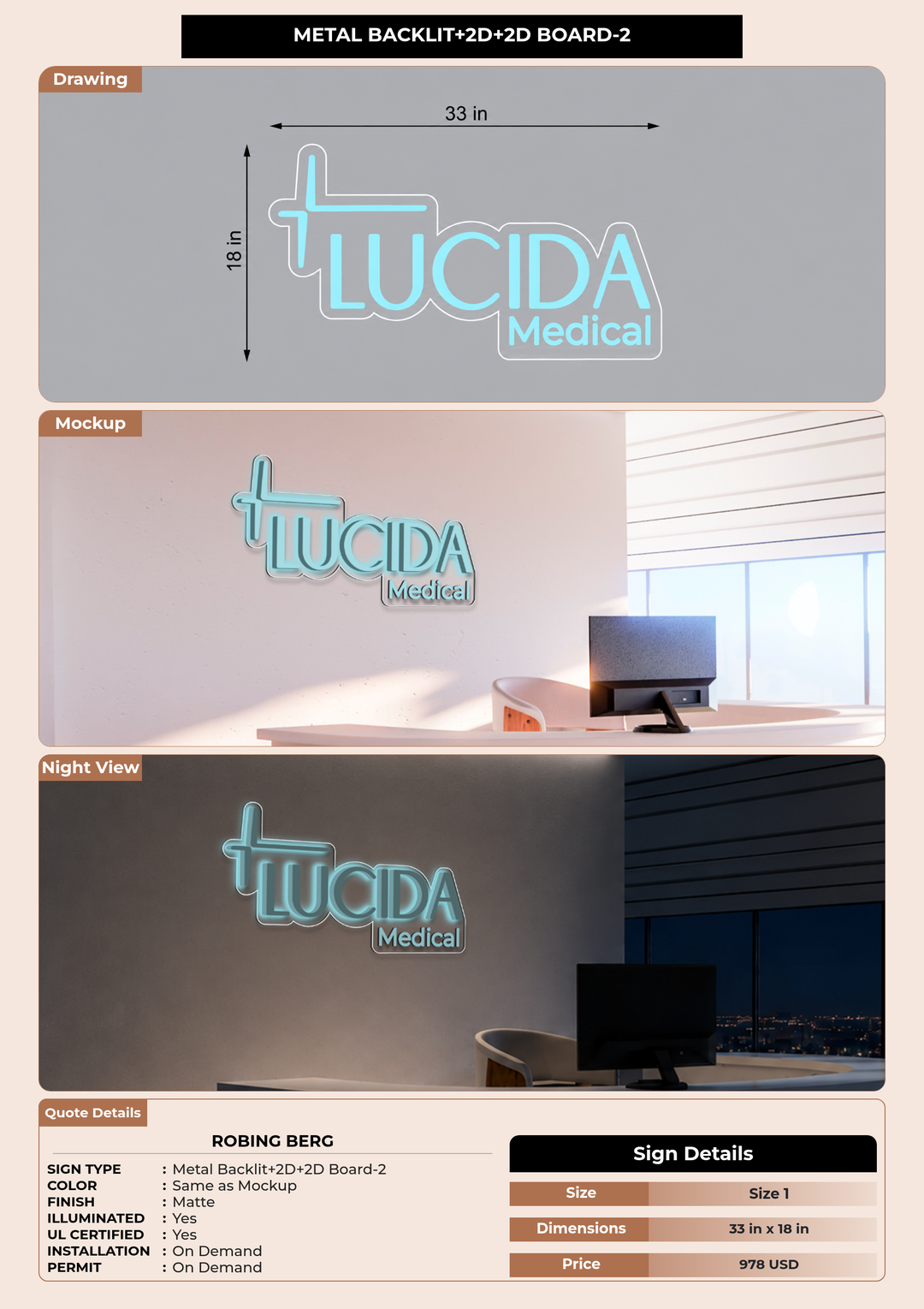 CUSTOM MOCKUP SIGN FOR Robing Berg