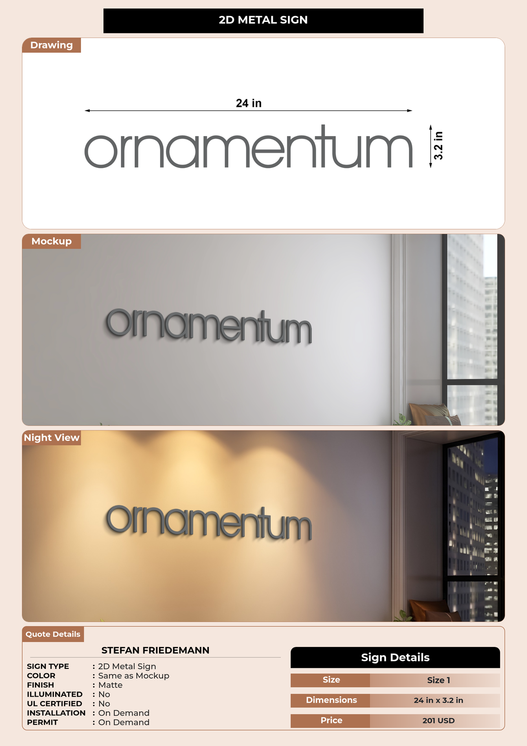 CUSTOM MOCKUP SIGN FOR Stefan Friedemann