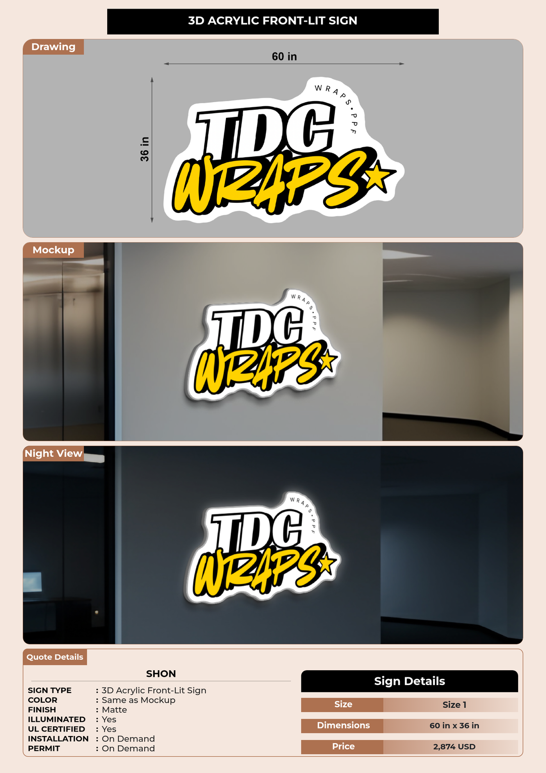 CUSTOM MOCKUP SIGN FOR Shon