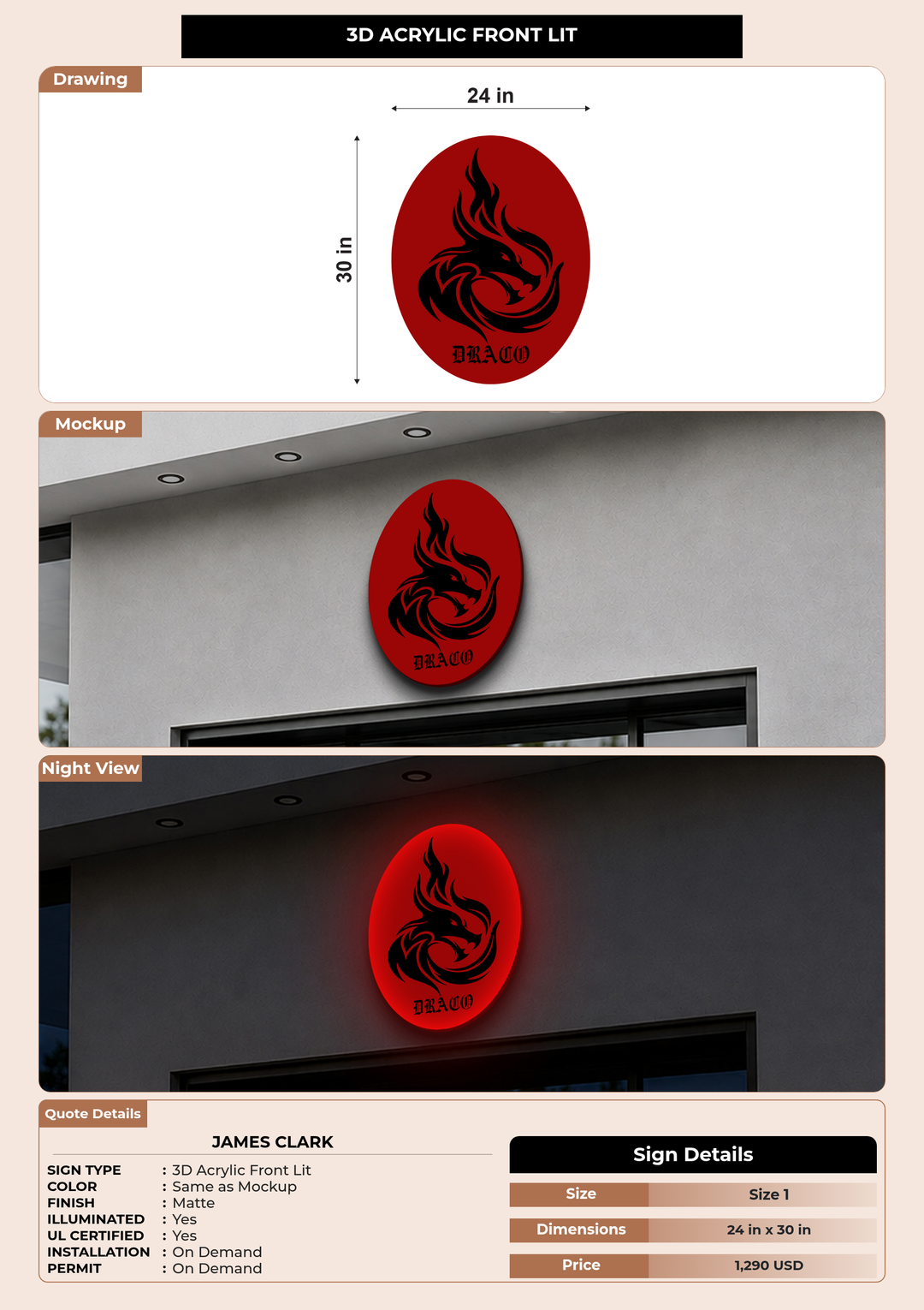 CUSTOM MOCKUP SIGN FOR James Clark