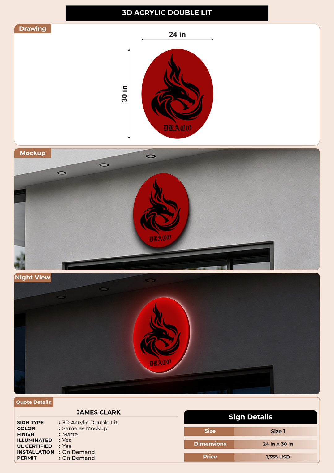 CUSTOM MOCKUP SIGN FOR James Clark