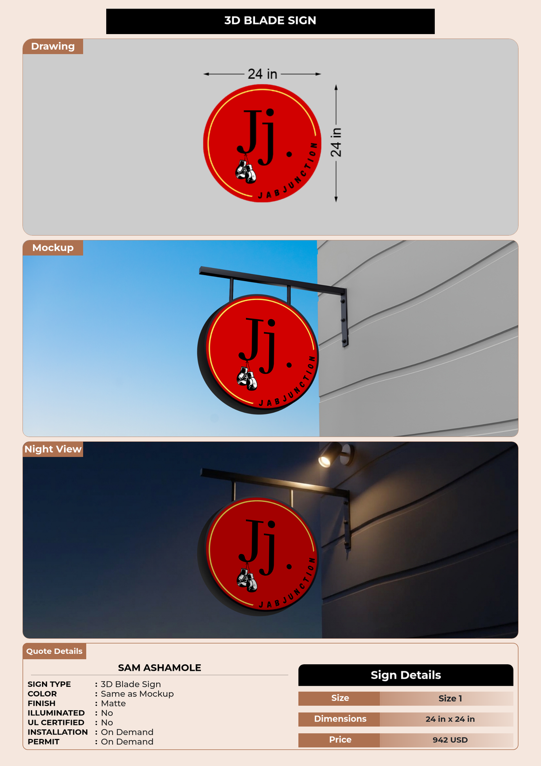 CUSTOM MOCKUP SIGN FOR Sam Ashamole
