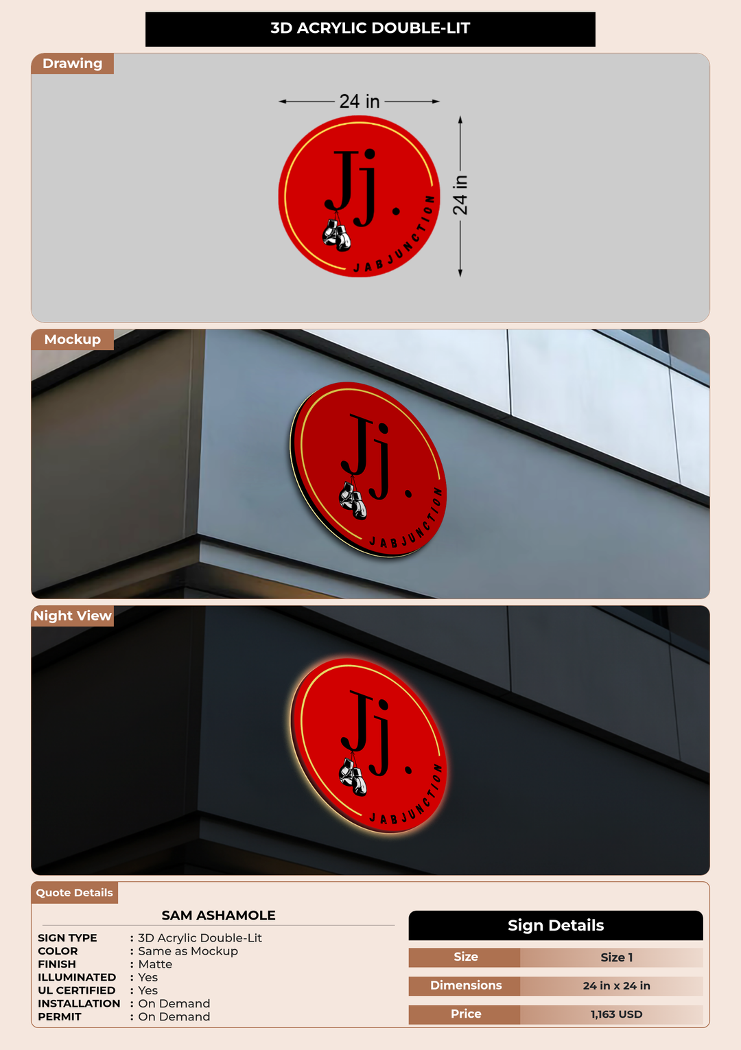 CUSTOM MOCKUP SIGN FOR Sam Ashamole