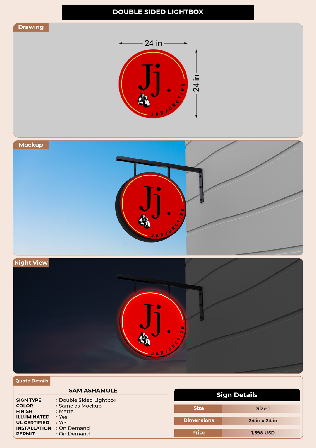 CUSTOM MOCKUP SIGN FOR Sam Ashamole
