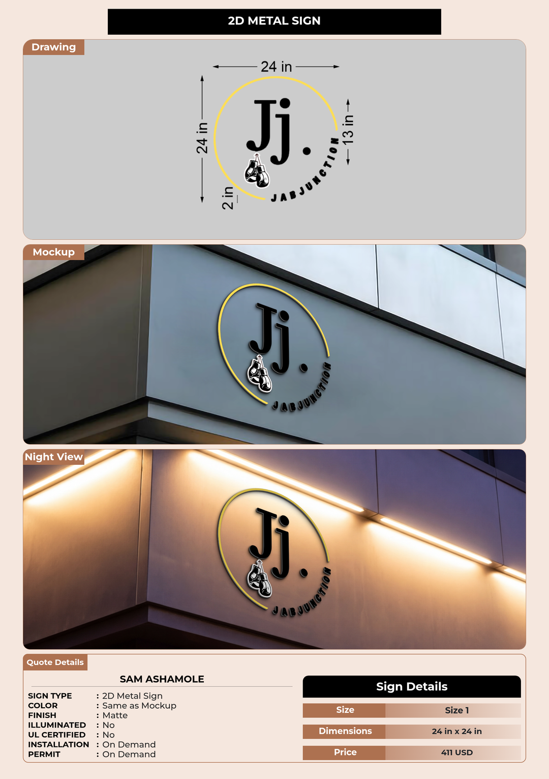 CUSTOM MOCKUP SIGN FOR Sam Ashamole